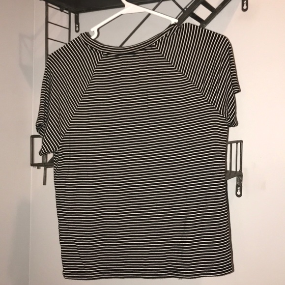 TWO FOR ONE!! Black and white stripped Tees - Picture 1 of 2